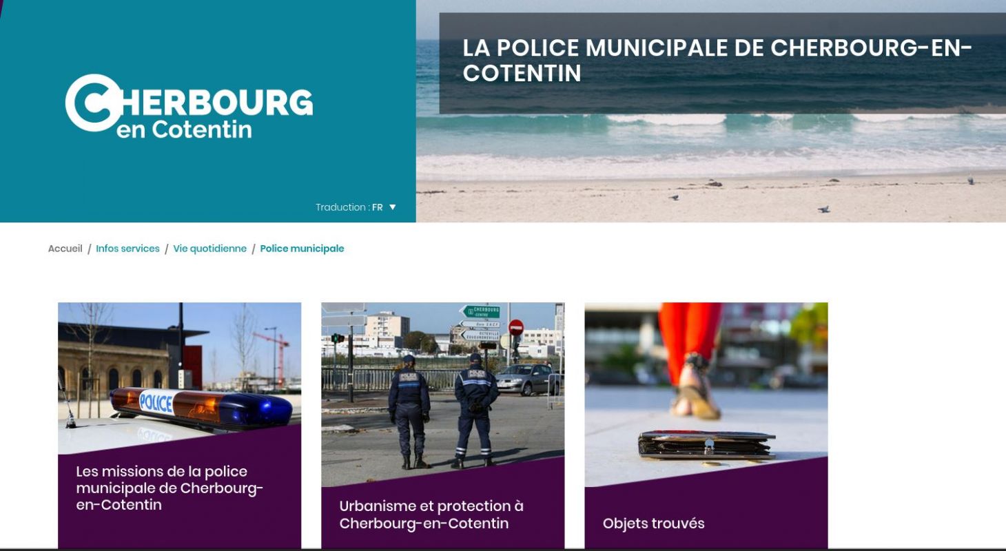Die Homepage der Police Municipale