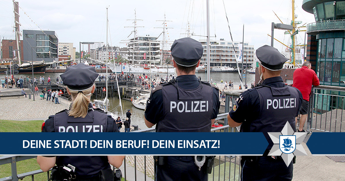 Polizei Bremerhaven mit Berufsinfos auf den Maritimen Tagen